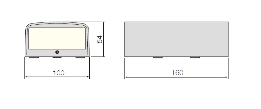 ขนาดไฟติดผนังภายนอก TAG-S2 led 2x3W