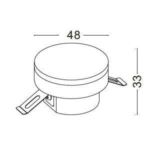 ขนาดไฟบันได สเตปไลท์ LED 1w รุ่น SHADOW