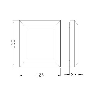 ขนาด-ไฟบันได-HANA-A-3W-LED