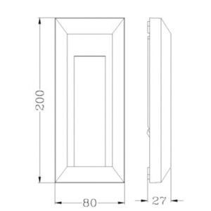 ขนาด ไฟบันได-HANA-C-3W-LED